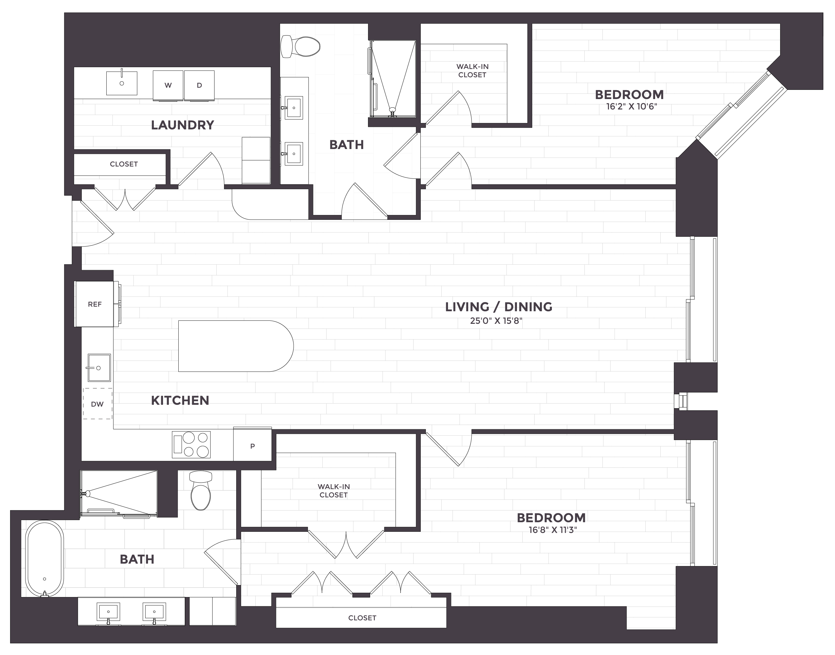 Floor Plan Image of Apartment Apt 1206